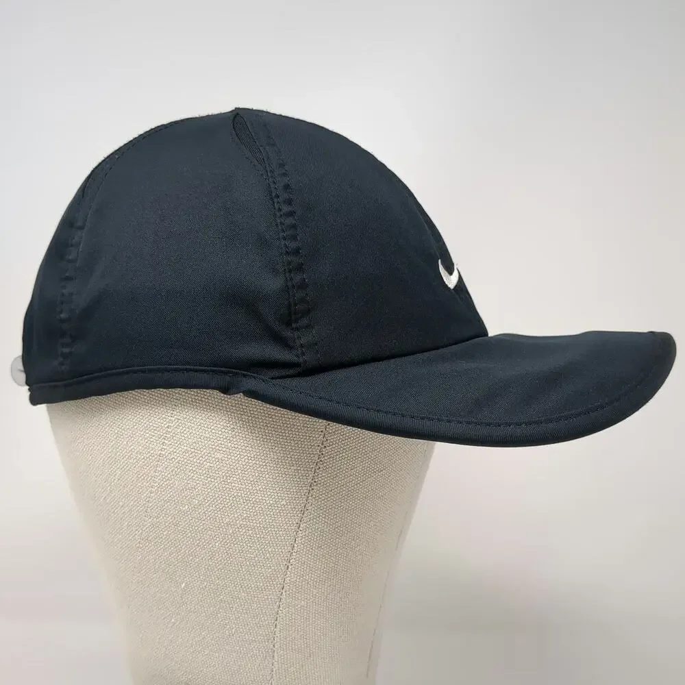 Nike Baseball Cap Black One Size Featherlight Dri-FIT Adjustable Swoosh Logo Hat